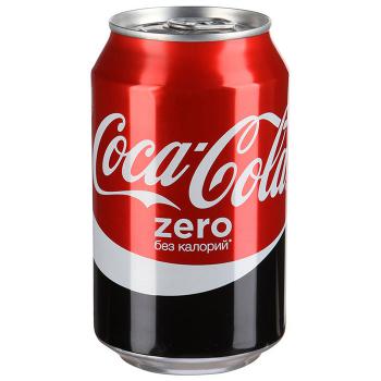 Купить Кока-кола ZERO 0,33 ж/б (24) в Москве