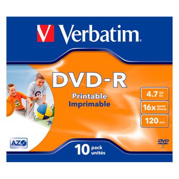Купить DVD-R Verbatim 4.7ГБ, Slim Case, 16x, 5 шт/упак. Color (43557), DVD диск в Москве