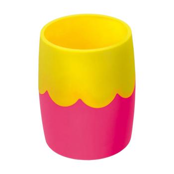 Купить Стакан-подставка, пластиковый, двухцветный /розовый/желтый/. (Стамм) в Москве