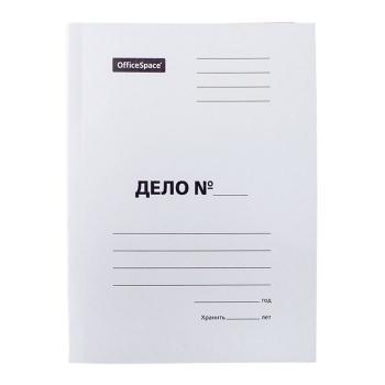 Купить Папка-скоросшиватель "ДЕЛО", 400 г/м, белая,немелованный картон, пробивной механизм, 200 листов. в Москве