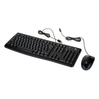 Купить Клавиатура + мышь Logitech MK120 клав:черный мышь:черный/серый USB проводной в Москве