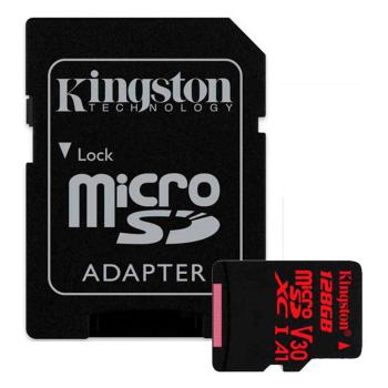 Купить Карта памяти Kingston microSDXC 128Gb Canvas React  + адаптер в Москве