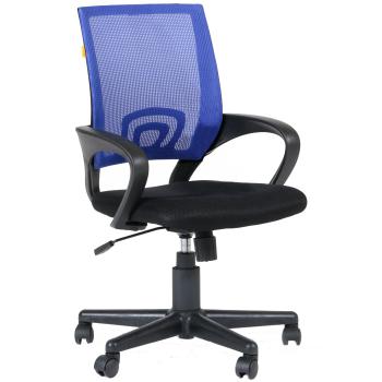 Купить Кресло офисное Chairman 696 TW-05 ( черное сиденье, синяя спинка) в Москве