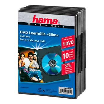 Купить Коробка для 2 CD/DVD диска, Slim Case прозрачный Hama H-83892 *5 в Москве