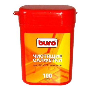 Купить Салфетки чистящие BURO в тубе, для LCD, TFT-мониторов, 100 шт., BU-tft в Москве