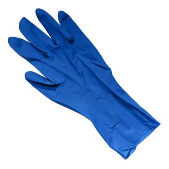 Купить Перчатки латексные неопудренные особопрочные синие (размер S, 50 штук/25 пар в упаковке) в Москве