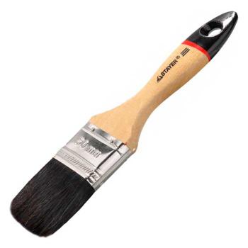 Купить Кисть плоская STAYER "UNIVERSAL-EURO", чёрная натуральная щетина, деревянная ручка, 50мм в Москве