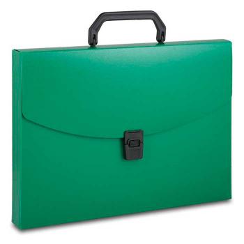Купить Папка-портфель, 1 отделение, А4, пластик 0,7мм, зеленый, Бюрократ BPP01grn в Москве