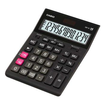 Купить Калькулятор настольный, 14 разрядов, CASIO бухгалтерский, GR-14 , черный. в Москве