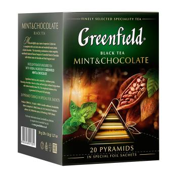 Купить Чай Greenfield черный (Mint&Chocolate) пирамидка 20х2гр./8 в Москве