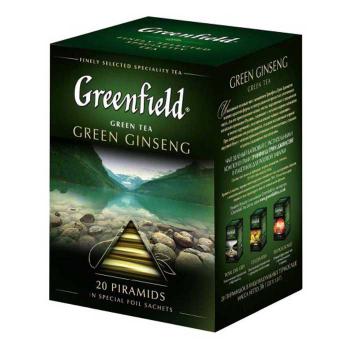 Купить Чай Greenfield зеленый (Green Ginseng) пирамидка 20х2гр./8 в Москве