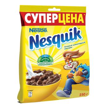 Купить Nestle готовый завтрак Несквик пакет 250 гр/12 в Москве