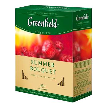 Купить Чай Greenfield травяной со вкусом малины (Summer Bouquet) 25х2гр./10 в Москве