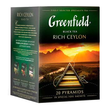 Купить Чай Greenfield цейлонский черный (Rich Ceylon) пирамидка 20х2гр./8 в Москве