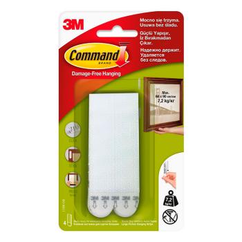Купить Застежки клейкие Command 17206 белые нагрузка до 7.2 кг (4 комплекта в упаковке) в Москве