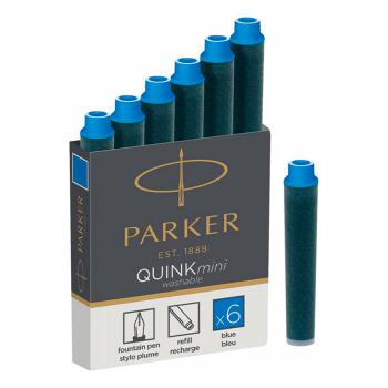Купить Картридж Parker Quink Ink Z17 MINI (1950409) синие чернила для ручек перьевых (6шт) в Москве