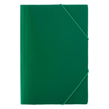 Купить Папка на резинке А4, 30мм, непроз. зеленая, пластик 0,50мм., под нанесение, Бюрократ PR05grn в Москве