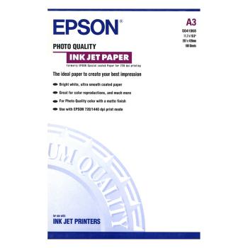 Купить Фотобумага Epson Photo Quality Ink Jet Paper А3, 100 листов, 102 г/м2 (C13S041068 ) в Москве