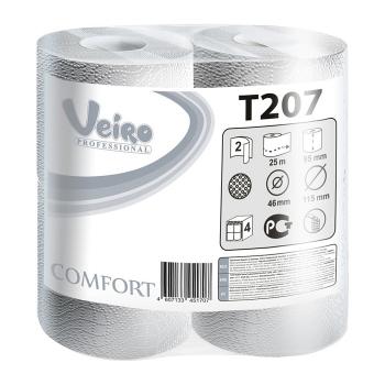 Купить Туалетная бумага 2 сл. в станд рул Veiro Professional Comfort, белый, 25м/рул (8рул/уп) (48рул/кор) в Москве