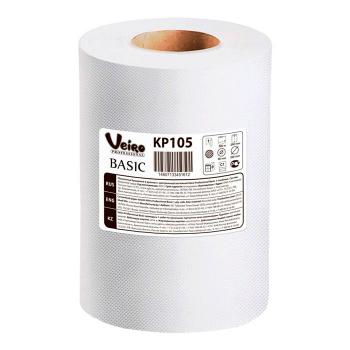 Купить Полотенца бумажные в рулонах с цент./ вытяж Veiro Professional Basic, белый, 300м/рул (6рул/уп)KP105 в Москве