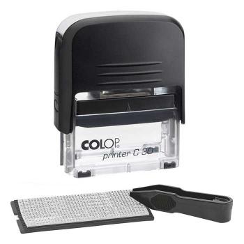 Купить Штамп самонаборный 5 стр / 2 кассы COLOP Printer 30/2-Set 47х18мм, латинский, персонал. в Москве