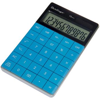 Купить Калькулятор настольный, 12 разрядов, Berlingo, двойное питание, синий, 165*105*13 мм в Москве
