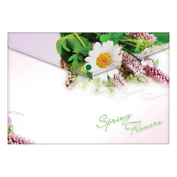 Купить Папка-конверт А4 на кнопке Spring Flowers, 180мкм, Berlingo в Москве
