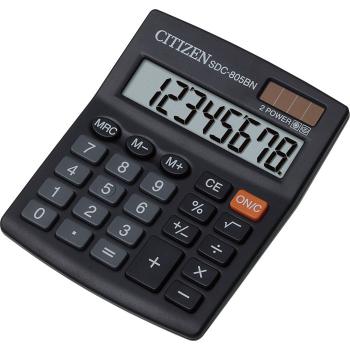 Купить Калькулятор настольный,  8 разрядов, Citizen SDC-805BN черный в Москве