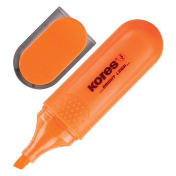 Купить Маркер текстовыделитель Kores Bright Liner Plus оранжевый (толщина линии 0.5-5 мм) в Москве