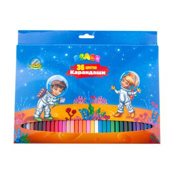 Купить Набор карандашей цветных, 36 цветов 'Космонавты' , ArtSpace в Москве