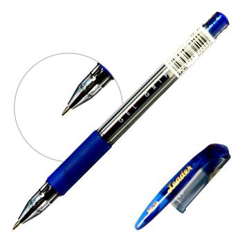 Купить Ручка гелевая MG "Leder", 0,7 мм., /синяя/ грип, мет. нак., 12 шт/уп., AGP10772 в Москве