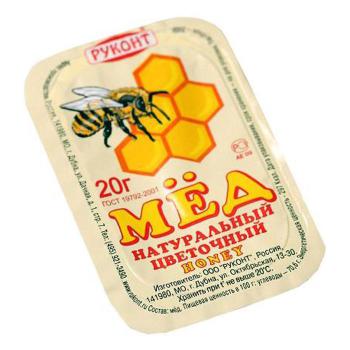 Купить Мёд натуральный порционный Руконт 20 гр х10шт (БЛИСТЕР)/14 в Москве