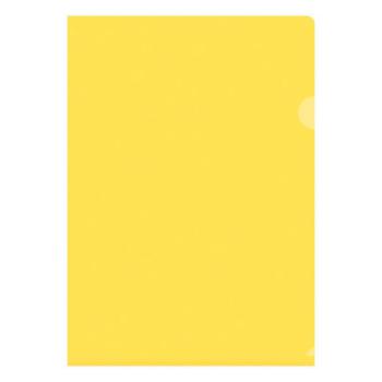Купить Папка-уголок, А4, 180мкм / прозрачная желтая/ глянцевая/ под тиснение в Москве