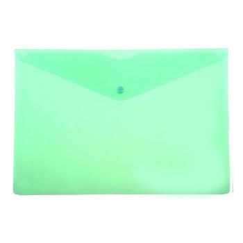 Купить Папка-конверт А4 на кнопке, 180мкм, зеленый, гладь, под тиснение в Москве