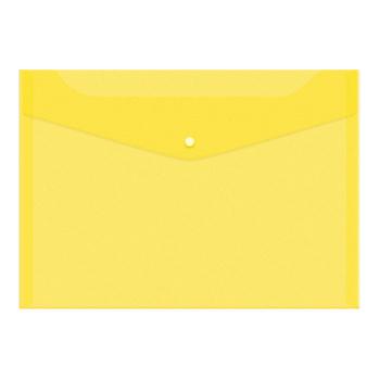 Купить Папка-конверт А4 на кнопке, 150мкм, желтый, гладь, под тиснение в Москве