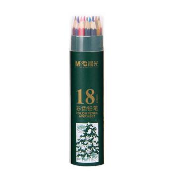 Купить Набор карандашей цветных 'MG', 18 цветов, пласт. уп, тубус, AWP34307 в Москве
