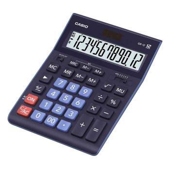 Купить Калькулятор настольный, 12 разрядов, CASIO GR-12-BU, синий. в Москве