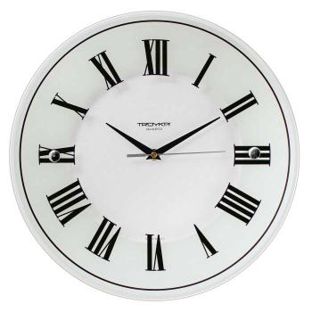 Купить Часы настенные ТРОЙКА (циферблат белый, обод белый, диаметр 34,5 см) 81000030 в Москве