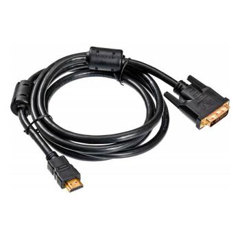 Купить Кабель HDMI (m) - DVI-D (m), GOLD , ферритовый фильтр , 1.8м, черный [hdmi-19m-dvi-d-1.8m] в Москве