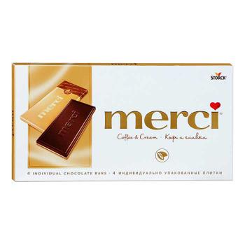 Купить Шоколад "Мерси" темный с марципаном 100 гр/15 в Москве