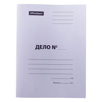 Купить Папка-скоросшиватель "ДЕЛО", 220г/м2, белая, OfficeSpace , картон немелованный, пробитый, до 200л. в Москве