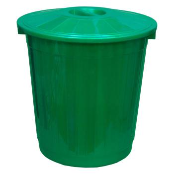 Купить Бак мусорный 50 л с крышкой круглый зеленый МБ-50 в Москве