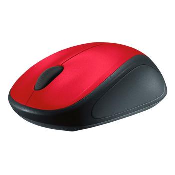 Купить Мышь беспроводная Logitech M235 красный/черный оптическая (1000dpi) USB2.0 для ноутбука (2but) в Москве