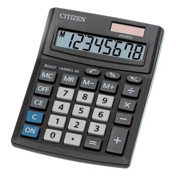 Купить Калькулятор карманный, 8 разрядов Citizen Business Line CMB,  двойное питание, 100*136*32мм, черный в Москве