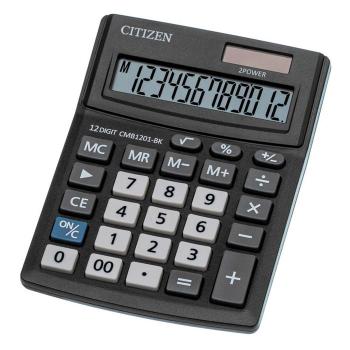 Купить Калькулятор настольный, 12 разрядов, Citizen BusinessLine CMB1201-BK, 102*137*31мм, черный в Москве