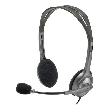 Купить Наушники с микрофоном Logitech H111 серый 1.8м накладные оголовье (981-000593) в Москве