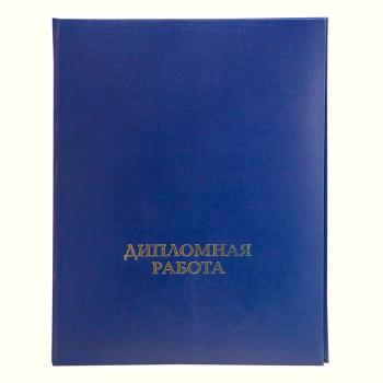 Купить Папка адресная "Дипломная работа" бумвинил, шнур., синяя в Москве