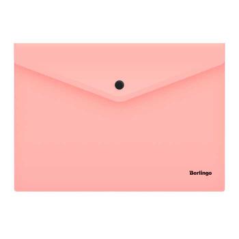 Купить Папка-конверт А4 на кнопке Berlingo "Instinct", 180мкм, фламинго в Москве