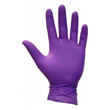 Купить Перчатки нитриловые неопудренные фиолетовые (размер XL, 100 штук/50 пар в упаковке в Москве