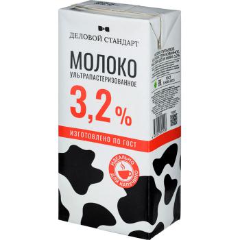 Купить Молоко Деловой стандарт ультрапастеризованное без крышки 3.2% 1 л в Москве